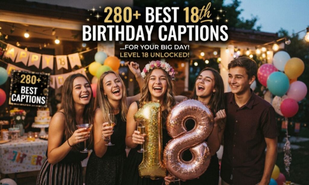 280+ Best 18th Birthday Captions