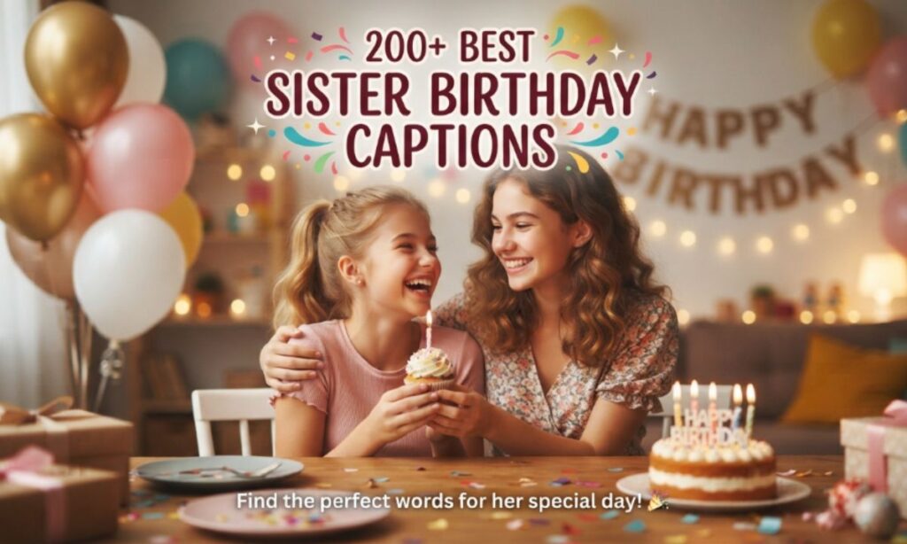 200+ Best Sister Birthday Captions