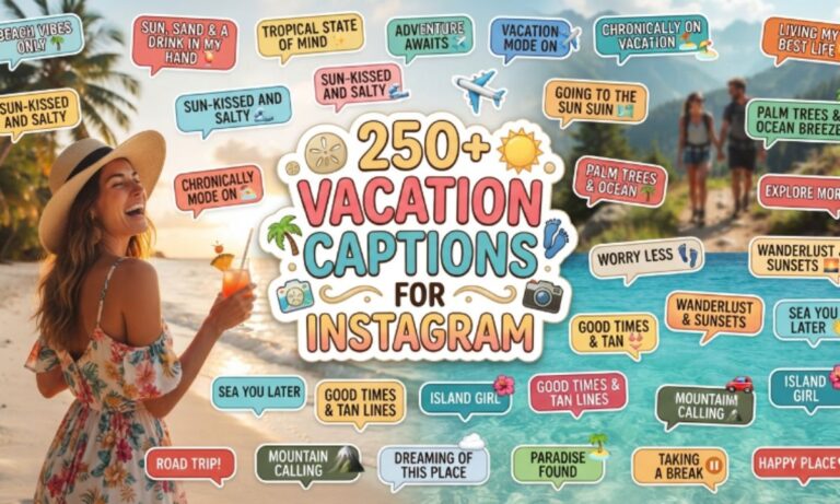 250+ Vacation Captions for Instagram