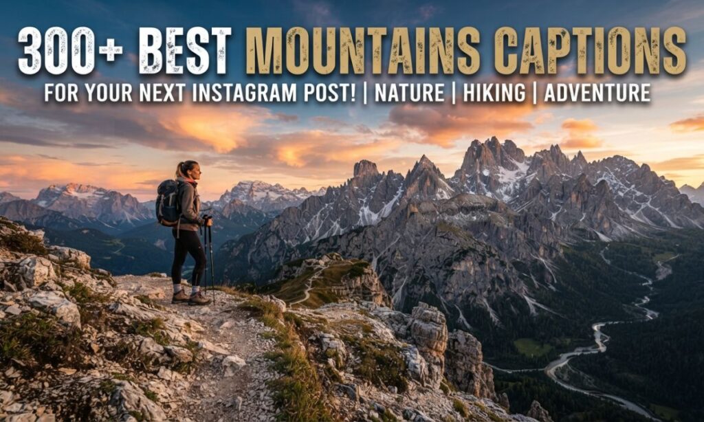 300+ Best Mountains Captions