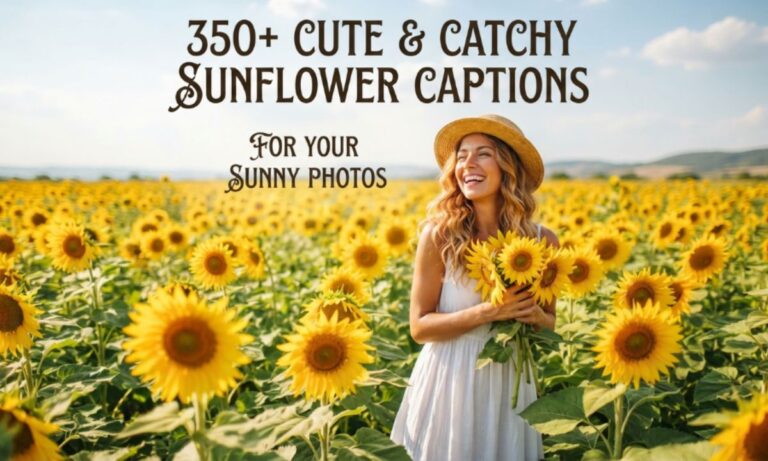 350+ Cute & Catchy Sunflower Captions