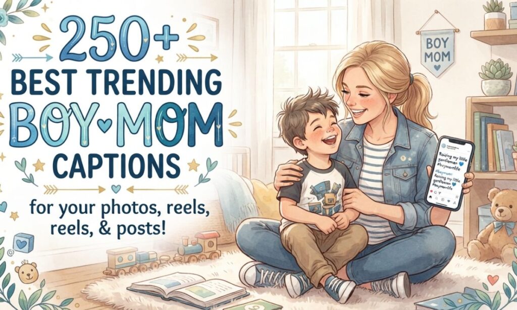 250+ Best Trending Boy Mom Captions