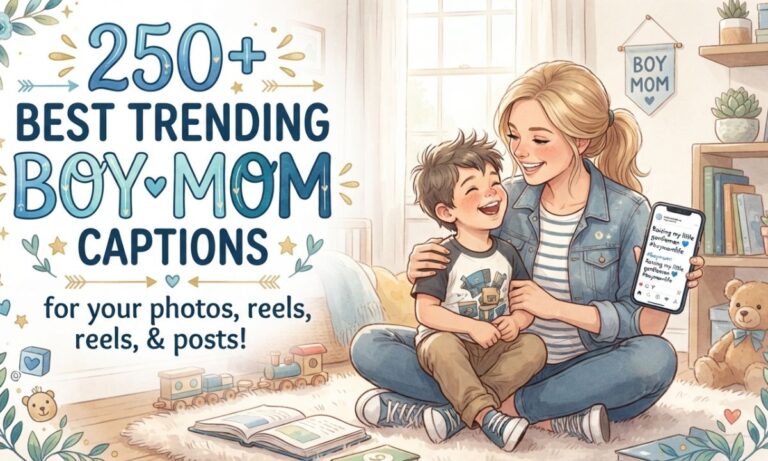 250+ Best Trending Boy Mom Captions