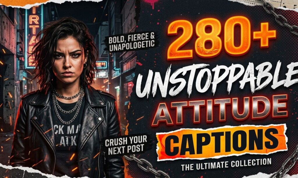 280+ Unstoppable Attitude Captions