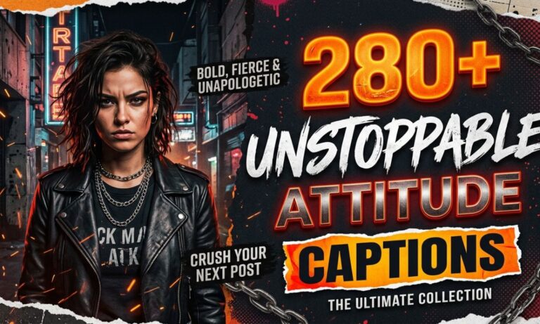 280+ Unstoppable Attitude Captions
