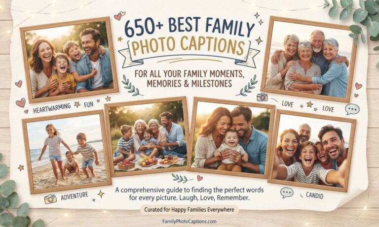 650+ Best Family Photo Captions